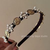 Vivienne Westwood High-end Greek Girl Baroque Retro Pearl Zircon Portrait Hairband Exquisite Light Luxury Niche Super Fairy French Hairpin