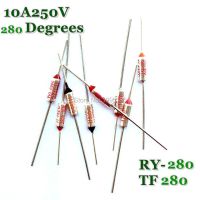 RY 10pcs/lot New Micro thermal fuse 10A250V 280 Degrees Tf 280 C Mini temp fuse metal shell Thermal Cutoff RY-280 RY280 Electrical Circuitry Parts