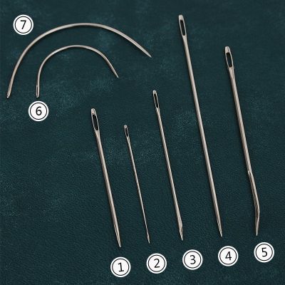 Jarum serbaguna DIY 7 Pcs/Set Hand Repair Upholstery Sewing Needles Craft Leather Carpet Canvas Sewing Stitching Tool