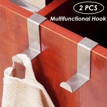 Over Door Hooks, 10Pcs Z Hooks Stainless Steel Cabinet Door Hook Heavy Duty  Drawer Hanger Organizer Over Door Towel Rack Door Coat Rack Hangers