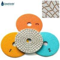 DC-TW3PP02 4 inch wet use of high quality 3-step diamond polishing pads 100mm for stone and concrete