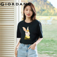 Hot ”Giordano Women artand Series เสื้อยืด Relaxed 100 cotton Crewneck TEE Summer SHORT SLE แฟชั่นพิมพ์ Casual xorts 99393012