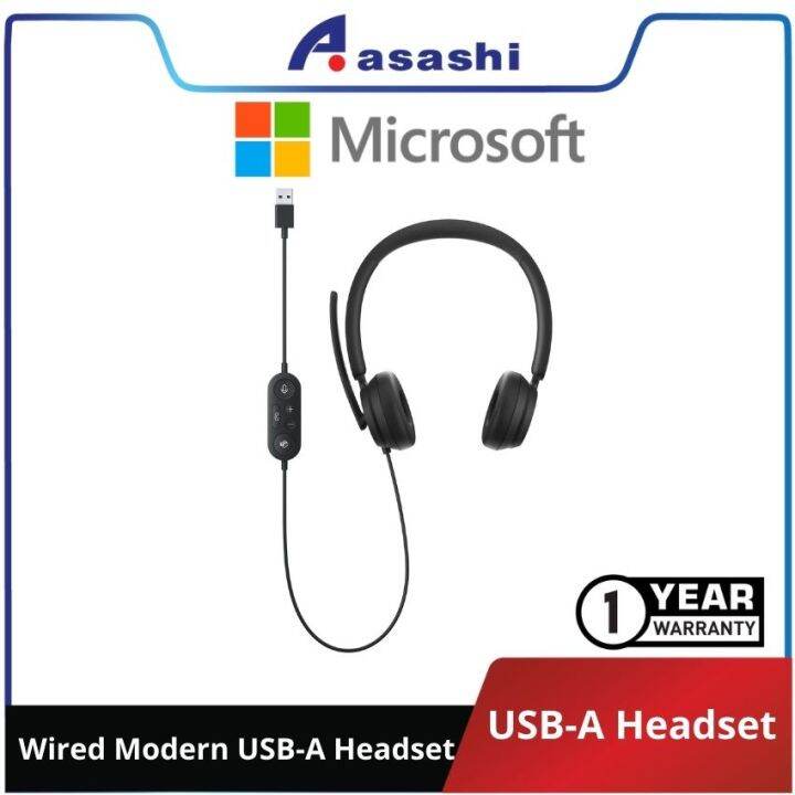 Microsoft Wired Modern USBA Headset / USBC Headset 6ID00016 I6N