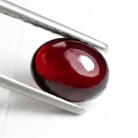 2.35 ct โกเมน (Garnet) สีแดงอมส้ม ทรงไข่หลังเบี้ย