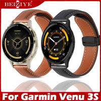 For Garmin Venu 3S สาย Leather Magnetic Buckle สายนาฬิกา PU Leather สายนาฬิกา For Garmin Venu3S สาย นาฬิกา สมาร์ทวอทช์ สายนาฬิกาข้อมือสำหรับ