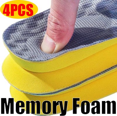 ✸▪ஐ 4Pcs Soft Latex Memory Foam Insoles Women Men Sport Running Foot Support Shoe Pad Breathable Orthopedic Feet Care Insert Cushion