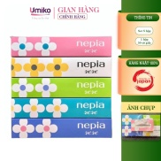 Set 5 hộp khăn giấy khô Nepia Nhật Bản 150 tờ giấy ăn hình hoa - UMIKO