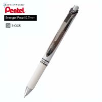 Pentel ปากกาหมึกเจล เพนเทล Energel Pearl ด้ามมุก แบบกด 0.7mm - หมึกสีดำ