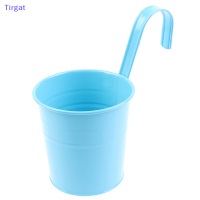 ?【Lowest price】Tirgat เหล็กเหล็กแขวนดอกไม้ภาชนะบ้านระเบียงสวน planter Barrel