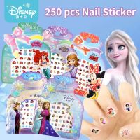 Disney Cartoon Frozen Princess Snow White Makeup Nail Stickers 250 Pcs Mermaid Stitch Stickers Toy For Kids DIY