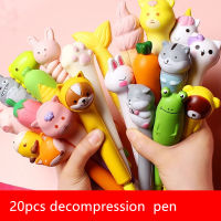 1020 Cute Kawaii Rubber Pen Set Soft Pressure Reducing Toy Cartoon Gel Pen for Student School Supplies Creative Kids Stationery