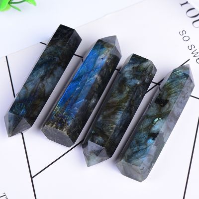 100 Natural Labrador Tower Reflective and colorful Healing Crystal Point Ornaments Room Decor Home Decoration Energy Ore Gift