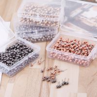 400pcs Round Plastic Head Steel Point Push Pins Map Thumb Tacks Pin Office School Supplies Clips Pins Tacks