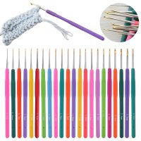 【CC】 1PC 0.5-2.8mm Rubber Handle Crochet Hooks Metal Knitting Needles Crocheting Weave Yarns Crafts Tools Color