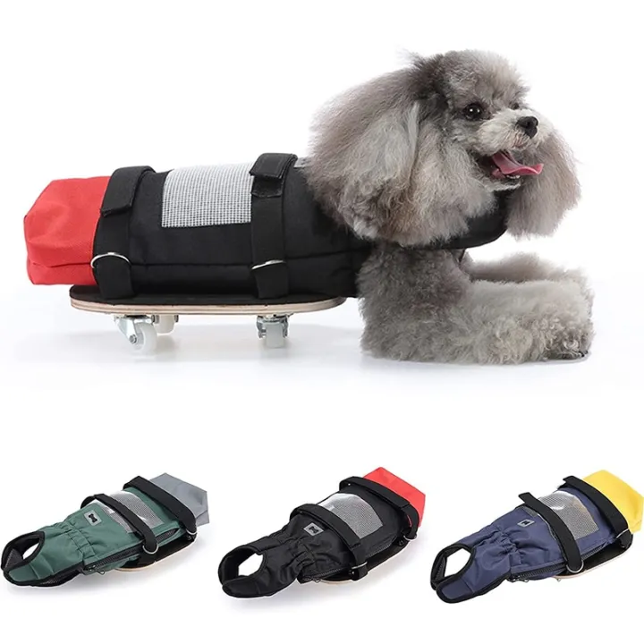 Pet Wheelchair Walk Cart Roller Scooter Pet Dog Weak Paralyzed Wear