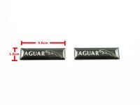 ป้ายโลโก้ เลซิ่น JAGUAR ขนาด 3.5X1.0 cm สีดำติดตั้งด้วยเทปกาวสองหน้าด้านหลัง