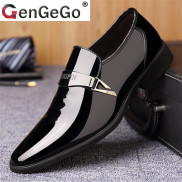 Brand GenGeGo Giày da đế cao su mềm kiểu dáng thanh lịch và sang trọng