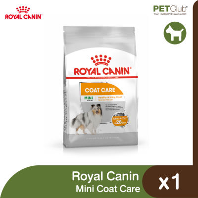 [PETClub] Royal Canin Mini Coat Care - สุนัขโต พันธุ์เล็กบำรุงขนเป็นพิเศษ 3 ขนาด [1kg. 3kg. 8kg.]