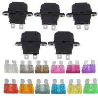 【YF】❡₪  5Pcs Middle Fuse Holder Car Boat Truck Automobile Sheet Covered Ear