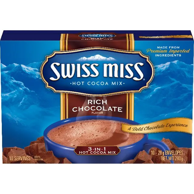 Swiss Miss Hot Cocoa Mix Rich Chocolate Flavor - 1 Box Contains 10 ...