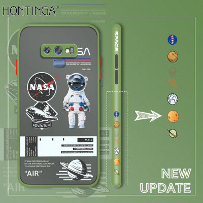 ใหม่ Hontinga ปลอกกรณีสำหรับ Samsung Galaxy Note 9 NASA America อวกาศนักบินอวกาศขอบด้านข้างการออกแบบลวดลายใสเคสโทรศัพท์คลุมทั้งหมดเลนส์ตัวปกป้องกล้องถ่ายรูปปลอกกรณีสำหรับชายหญิง