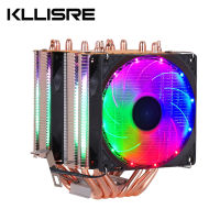 6ท่อความร้อน RGB CPU Cooler หม้อน้ำ Cooling 3PIN 4PIN 2พัดลมสำหรับ LGA 1150 1155 1156 1366 2011 X79 X99เมนบอร์ด AM2AM4