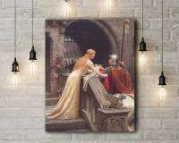 พรีเมี่ยมผ้าใบพิมพ์ศิลปะของ Edmund Blair Leighton: พระเจ้าความเร็ว1ชิ้นกรอบภายในหรือ Frameless
