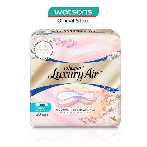 WHISPER Luxury Air Thin Heavy Wings Sanitary Pads 28cm (Rapid
