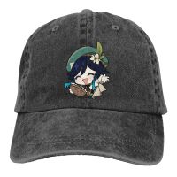 Summer Cap Sun Visor Chibi Venti Hip Hop Caps Genshin Impact Game Paimon Cowboy Hat Peaked Hats