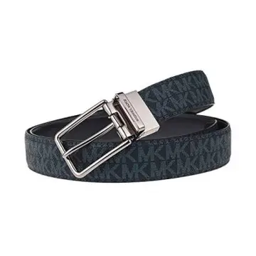 Amazoncom Michael Kors Mens Cut to Fit Reversible PVC Leather MK Plaque  Belt Black  Clothing Shoes  Jewelry