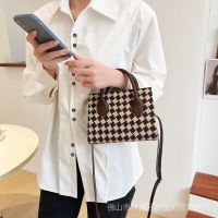 Bag Female Small Fresh Houndstooth 2022 New Style Class Commuter Shoulder Messenger Handbag Trendy