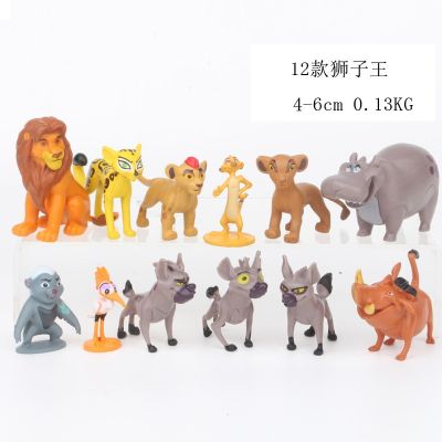 ตัวการ์ตูนชิ้น/เซ็ต12ตัว Lion King หุ่นแอ็กชัน Nala Timon โมเดลแกะสลัก PVC ของขวัญของเล่นคลาสสิกสำหรับเด็ก