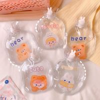 Cartoon Transparent Hot Water Bag Student Girls Children Portable Warm Hands Winter Sleep Warm Feet Water Injection Heating Bag