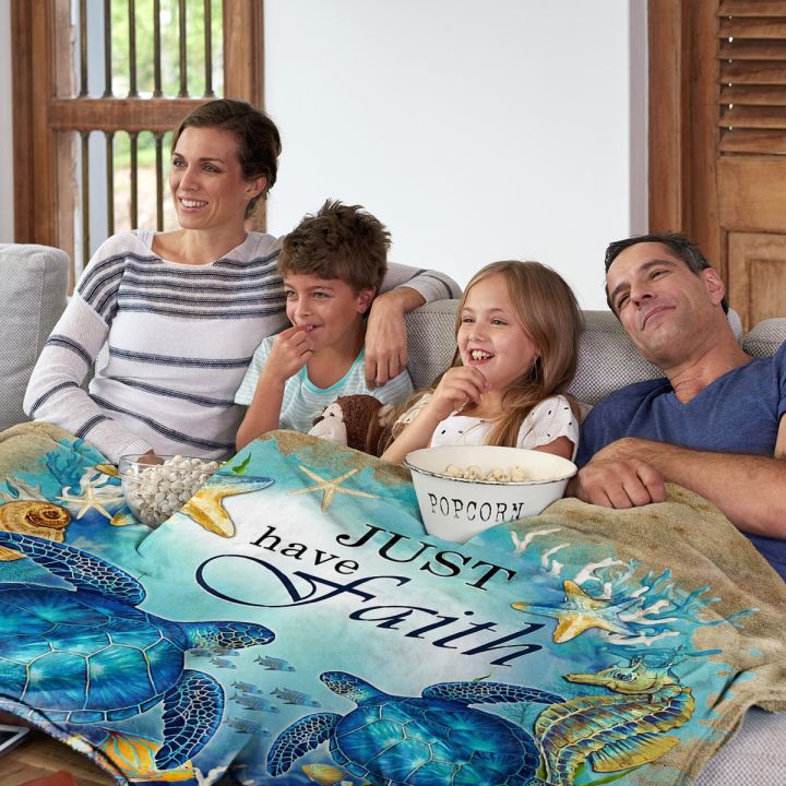 cw-sea-turtle-throw-blanket-for-lovers-animals-coastal-couch-sofa-bed-room