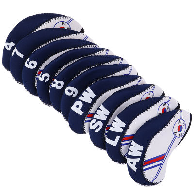 guliang630976 [YOWEI] 10ชิ้น เซ็ตกอล์ฟคลับเหล็กหัวหน้าปกป้องกัน Neoprene กอล์ฟป้องกัน Headcover