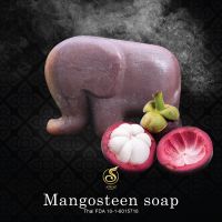 Mangosteen soap สบู่สมุนไพรเปลือกมังคุด น้ำหนัก80กรัม สบู่สมุนไพรธรรมชาติ อ่อนโยนต่อผิว ซื้อเป็นของขวัญปีใหม่ หรือเป็นของฝากได้