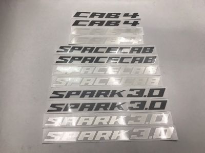 สติ๊กเกอร์แบบดั้งเดิม คำว่า SPARK3.0 CAB4 SPACECAB ติดรถ แต่งรถ ISUZU BLUE POWER อีซูซุ sticker