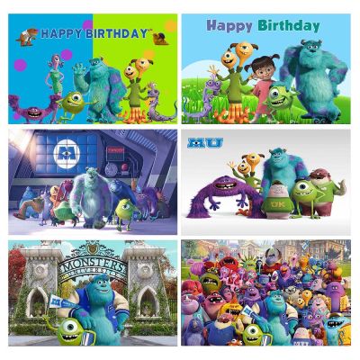 Woncol Monster Photo Backgrounds Child Birthday Photography Backdrops Decorative Banners Vinyl Photo Studio Photocall