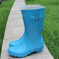 Fashion lady rain boots womens shoes waterproof rubber shoes Pure Color