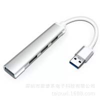 WbemlwAluminum อัลลอย3.0ฮับหนึ่งลากสี่ USB แยกการส่งข้อมูลความเร็วสูงขยาย