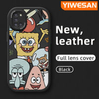 YIWESAN M31 M31 A31ปลอกสำหรับ Samsung ลายการ์ตูนการ์ตูนอนิเมชั่นสปันจ์บ็อบซิลิกาเคสโทรศัพท์เจลนุ่มหนังบางดีไซน์ใหม่กรอบเคสกันกระแทกกล้องฝาปิดเลนส์กันกระแทก