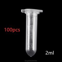 JYYP-100pcs 2ml/5ml Clear Plastic Vials Container Snap Cap Centrifuge Tubes Vials Sample Lab Container S23 20 Dropshipping