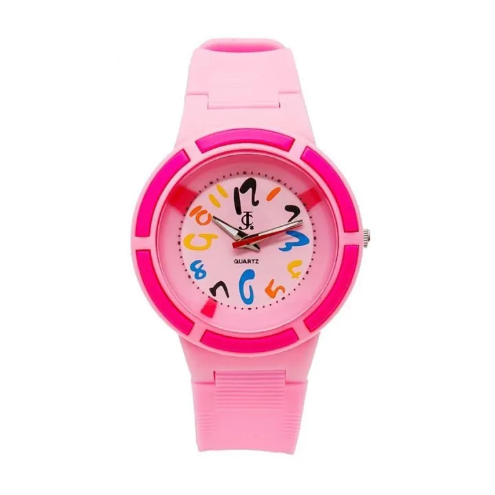 JC Kid's Watch for Girls Fashion Light Pink Rubber Strap Watch Lazada PH