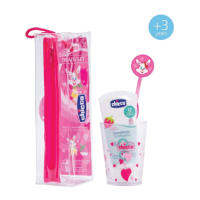 [คูปองลดเพิ่ม] Chicco Oral Care Travel Set ชุดแปรงสีฟัน พร้อมแก้ว เหมาะสำหรับพกพาไปนอกสถานที่