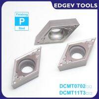 EDGEV DCMT070204แทรกเซอร์เมท DCMT11T304 DCMT070202 DCMT11T302 DCMT11T308เครื่องกลึงคาร์ไบด์ CNC เครื่องมือหมุนเหล็ก TN60 HQ