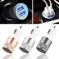 Dual USB Car Fast Charger Cigarette Lighter For Xiaomi Huawei 5V 3.1A Auto Vehicle Metal Charger  Car Accessories Toilet Covers