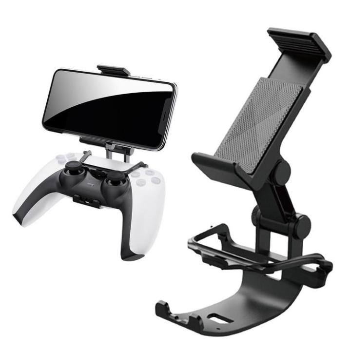 for-ps5-controller-holder-multifunctional-portable-bracket-adjustable-controller-phone-mount-clip-convenient-mobile-game-clip-lightweight-phone-stand-holder-for-travel-home-steadfast