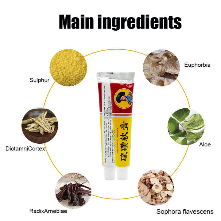 20g Sulfur Bacteriostatic Ointment Itchy Dermatosis Acne Skin Cream