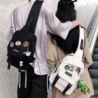 【CO:IN】Uni Couple Backpack Men Women Chest Bag Waist bag ins Street Wear Shoulder Casual Student Japanese Style Large-Capacity Cross-Shoulder