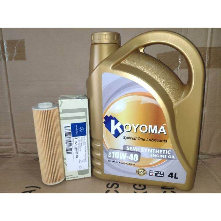 MERCEDES BENZ W204, W211 A2711800509 OIL FILTER + KOYOMA 10W40 SEMI
